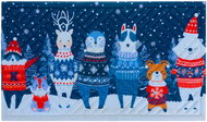Ruhhy 26636 Entrance mat with festive motif 75 × 45 cm, blue - Doormat