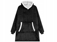 Verk 24558 TV hoodie, oversize, black - Wearable Blanket