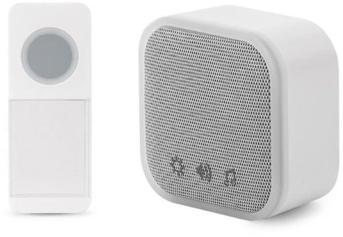 Entac Wireless battery doorbell + button, without socket, white - Doorbell - Main image