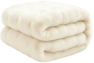 Ruhhy 26493 Plush blanket 160 × 100 cm, white - Blanket