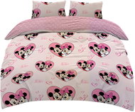 CARBOTEX Double-sided bed linen 140 × 200 cm - Mickey and Minnie in a heart - Bed Linen
