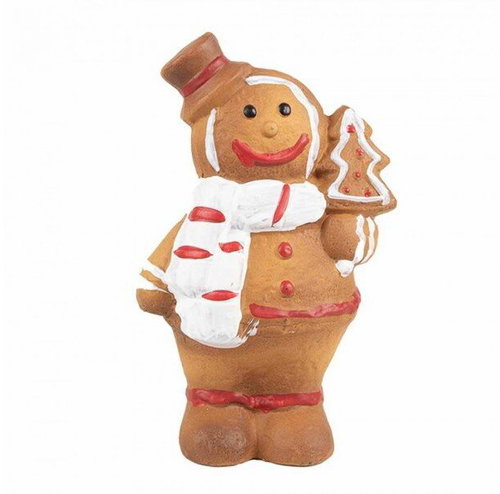 Clayre & Eef Gingerbread man with a tree - Christmas Decoration - Main image