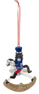 Clayre & Eef Hanging ornament Nutcracker on a rocking horse - Christmas Decoration