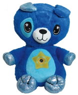 Leventi Plush dog with star projector, blue - Soft Toy