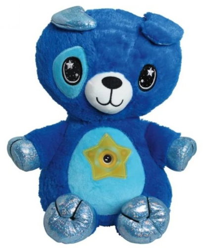 Leventi Plush dog with star projector, blue - Soft Toy - Main image