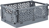 DOCHTMANN Folding crate grey 23,5 × 35 × 14 cm - Storage Box