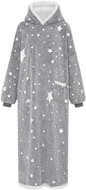 Gordon TV hoodie, long, stars, grey - Wearable Blanket