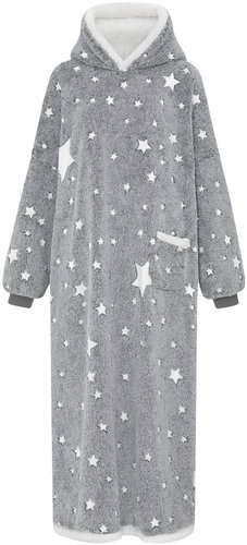 Gordon TV hoodie, long, stars, grey - Wearable Blanket - Main image