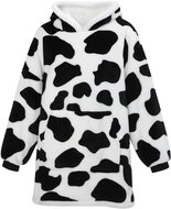 Gordon TV hoodie, black and white - Wearable Blanket