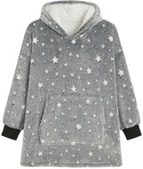 Gordon TV hoodie, stars, grey - Wearable Blanket