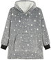 Wearable Blanket Gordon TV hoodie, stars, grey - Televizní pytel