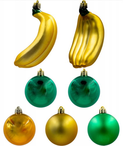 Colmore By Diga Set of 7 pieces with banana - Christmas Ornaments - Main image