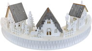 DOMMIO Wooden village 3 LED houses 14 × 40 cm - Christmas Decoration