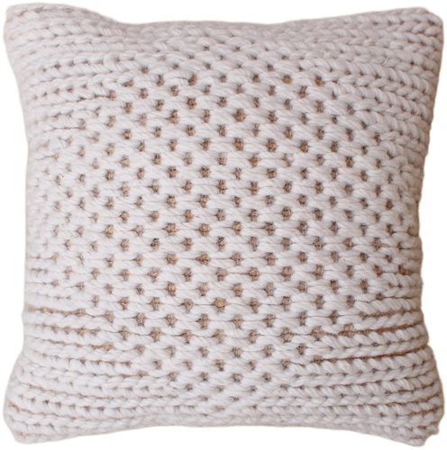 Raavi Pillow SEBAKWE made of real wool and jute, 45 × 45 cm - Pillow - Main image