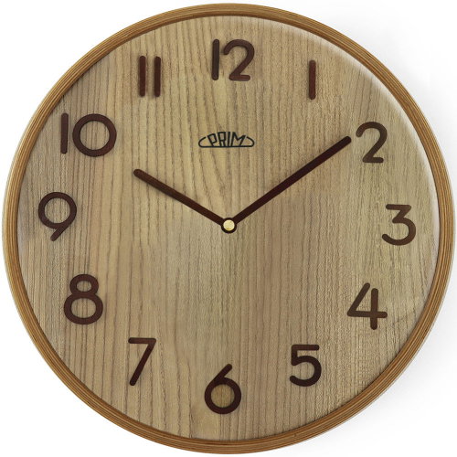 PRIM Drevené dizajnové hodiny Natural Veneer – hnedé/svetlohnedé Hlavný obrázok PRIM Drevené dizajnové hodiny Natural Veneer – hnedé/svetlohnedé - Nástenné hodiny - Hlavný obrázok
