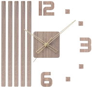 PRIM Completely Silent wooden sticky clock - dark brown - Wall Clock
