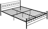 ModernHome DNYSF404B Metal bed with frame, 160 × 200 cm, black - Bed