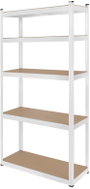 Rebel RB-1251 Metal storage rack, 5 shelves, 180 × 90 × 40 cm, white - Shelving Unit