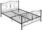 Bed ModernHome DNYSF333B Metal bed with frame and crystals, 160 × 200 cm, black - Postel