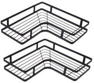 Ruhhy 27092 Corner shelf for bathroom 2 pcs, black - Bathroom Shelf