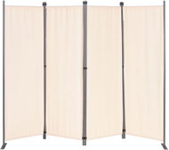 MultiGarden AW-022/4TLG Skládací zahradní a pokojový paraván, 4dílný, 167 × 216 cm, béžový - Paraván