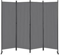 MultiGarden AW-022/4TLG Skládací zahradní a pokojový paraván, 4dílný, 167 × 216 cm, šedý - Paraván