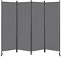 Room Divider MultiGarden AW-022/4TLG Folding garden and room screen, 4-piece, 167 × 216 cm, grey - Paraván