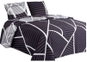 Bed Cover Euromat Bedspread 220 × 240 + 2× 40 × 40 cm - Tavira triangles black - Přehoz na postel