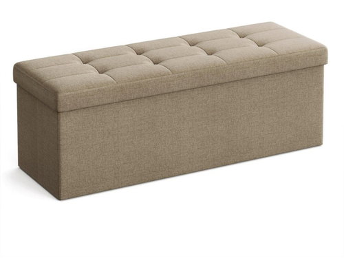Songmics Taburette Soor with storage space brown - Ottoman - Main image