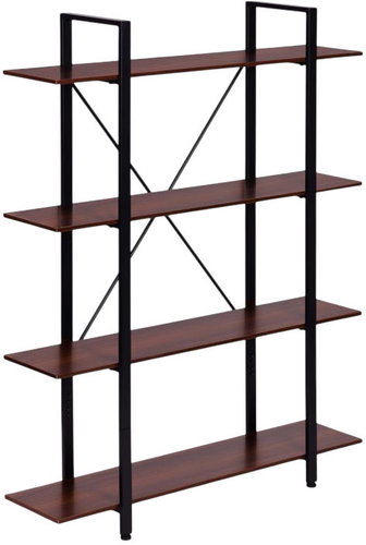 ModernHome S-04A Industrial style shelf, 4 shelves, 105 × 140 cm, brown - Shelving Unit - Main image