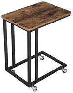 ModernHome LNT50X Side table on castors, rustic, 50 × 35 cm, brown - Side Table