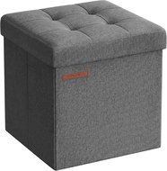 Songmics Stool with storage space Nestro 30 cm grey - Ottoman