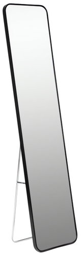 ModernHome Floor mirror 159 cm with wall hanging, aluminium frame, black - Mirror - Main image
