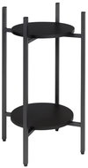 ModernHome ME-ATS23 Flower stand, 2 shelves, metal, black - Flower Stand