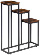 ModernHome ME-ATS15 Flower stand 67 cm, 3 shelves, dark wood - Flower Stand