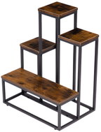 ModernHome ME-ATS19 Flower stand 67 cm, 4 shelves, dark wood - Flower Stand