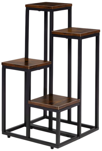 ModernHome ME-ATS18 Flower stand 67 cm, 4 shelves, dark wood - Flower Stand - Main image