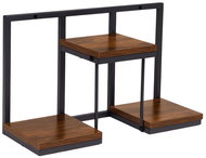 ModernHome ME-ATS06 Fali polc 3 szintes, sötét fa - Tároló polc