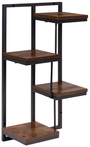 ModernHome ME-ATS07 Wall shelf with 4 levels, dark wood - Shelf - Main image