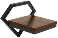 ModernHome ME-ATS01 Wall shelf for flowers 19 × 19 × 25 cm, dark wood - Flower Stand