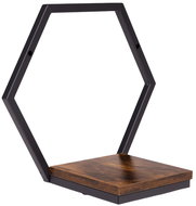 ModernHome ME-ATS02 Wall shelf for flowers 19 × 30 × 35 cm, dark wood - Flower Stand