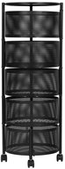 ModernHome KJTL24-5 Vertical rotating organizer with 5 shelves, black - Shelf
