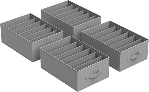 Songmics Set of drawer organizers Weris 4 pcs, grey - Organiser - Main image