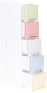 ModernHome PJJCBS0019-05A Mobile children's shelf on wheels, 5 drawers - Shelving Unit