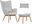 2041 Armchair Norse, light grey