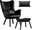 2047 Armchair Norse, black