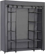 Massido 680000 Large textile wardrobe, 45 × 135 × 170 cm, dark grey - Wardrobe