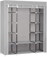 Massido 680001 Large textile wardrobe, 45 × 135 × 170 cm, light grey - Wardrobe