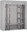 680001 Large textile wardrobe, 45 × 135 × 170 cm, light grey