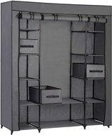 Massido 680010 Large textile cabinet with drawers 45 × 135 × 170 cm, dark grey - Wardrobe